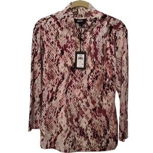 DKNY mock turtle neck knit tee